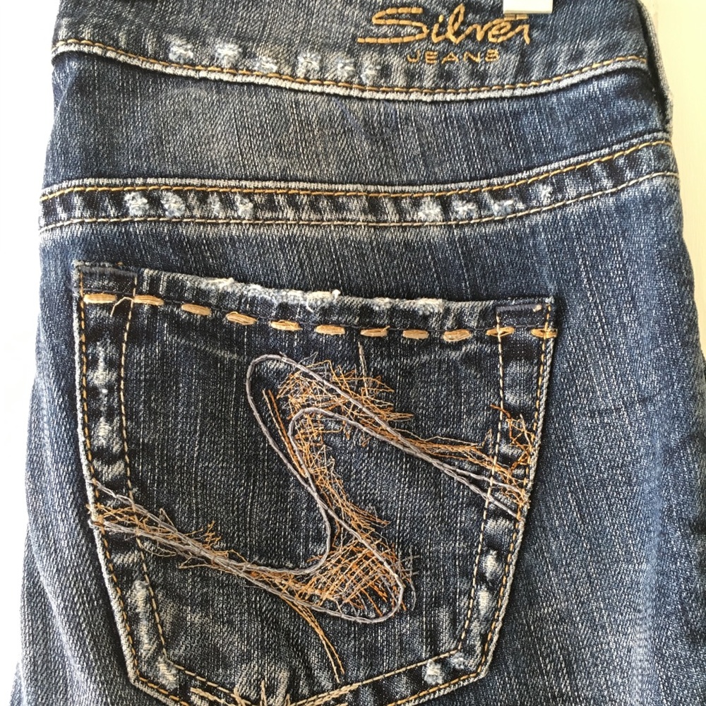 Silver Straight Jeans